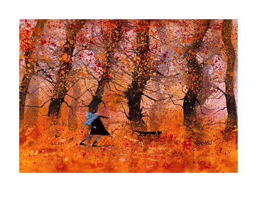 Just Walking the Dog by Sue Howells - limited edition print